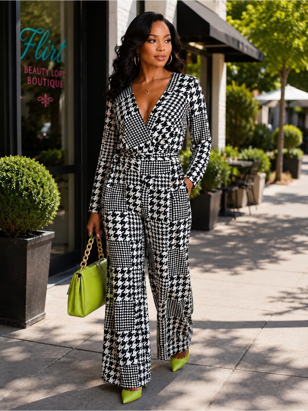 Houndstooth Sophiscated Jumper.